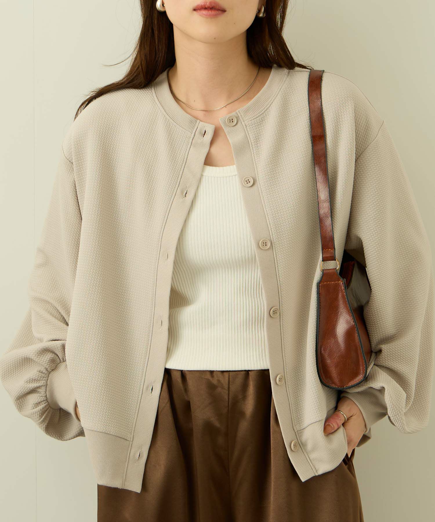 nAvy ジャガードカーディガン レディース商品画像-3