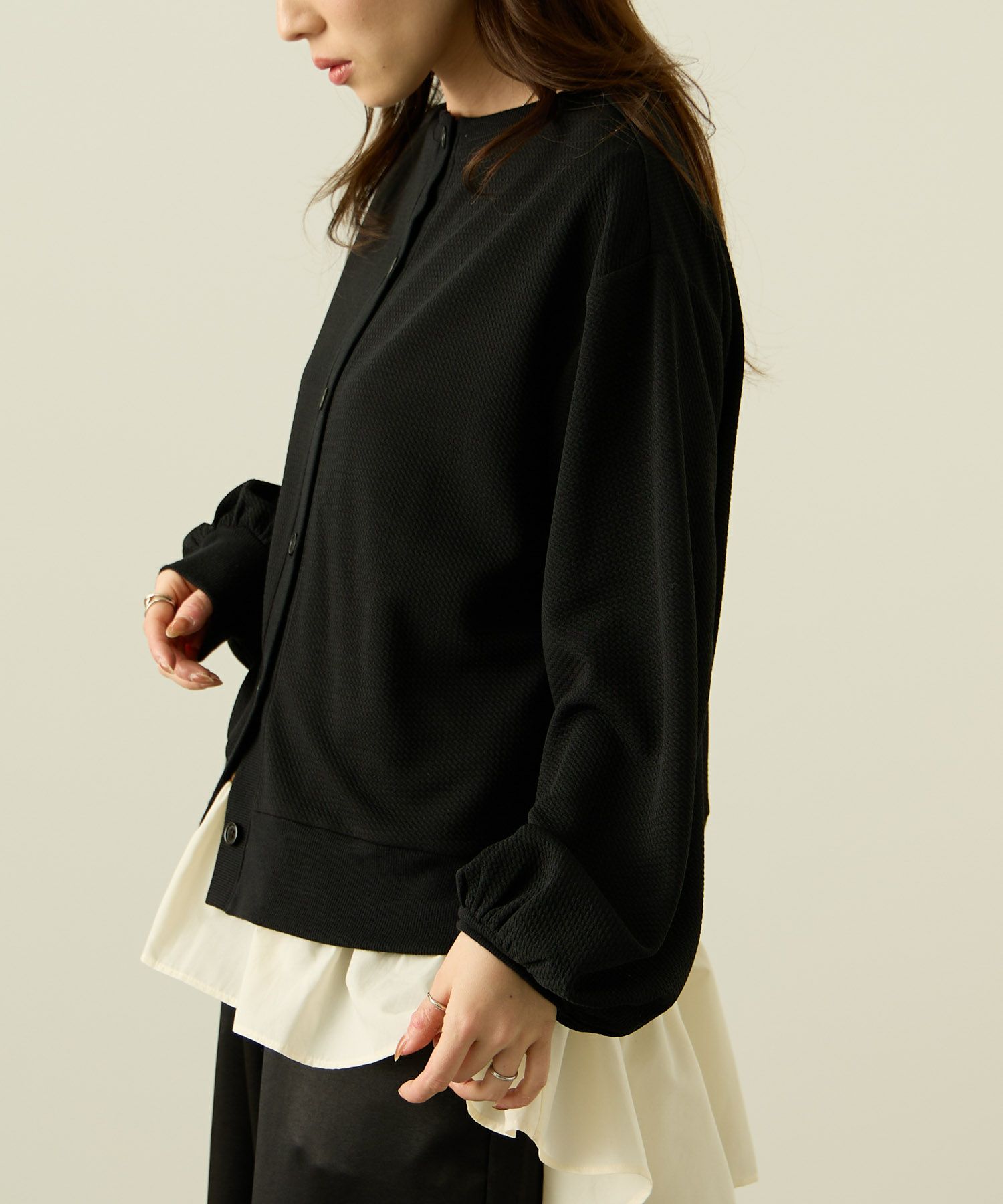 nAvy  ジャガードカーディガン レディース商品サムネイル-4