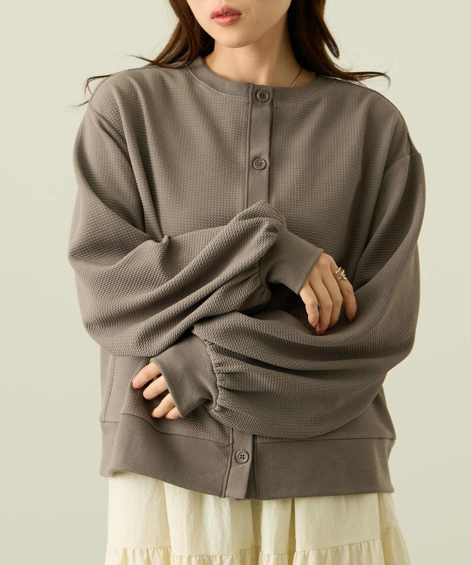 nAvy  ジャガードカーディガン レディース商品画像-8