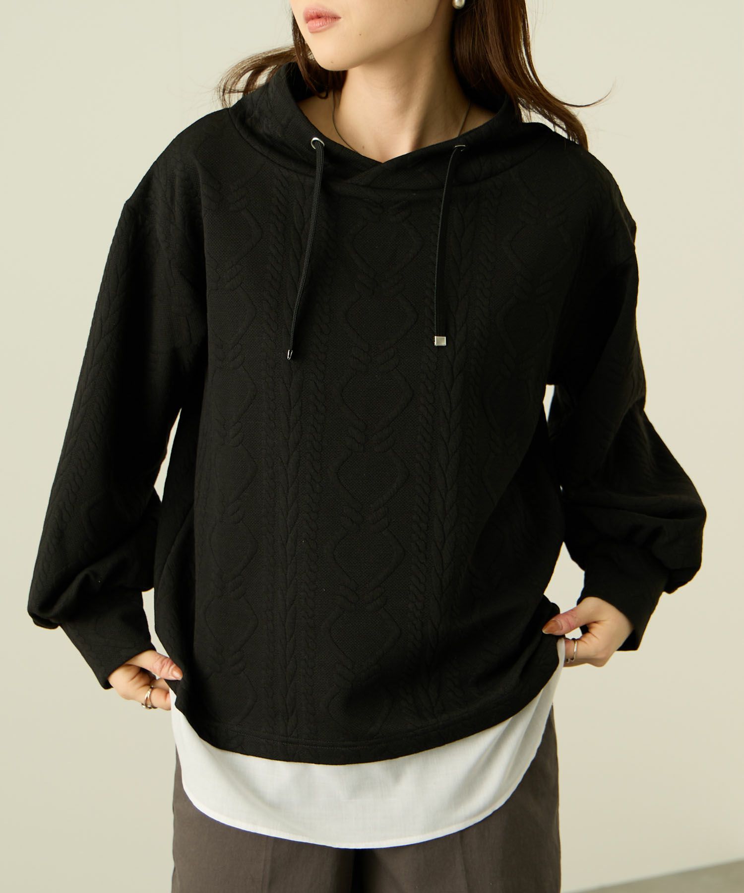 nAvy  時短ジャガードフェイクハイネックプルオーバー レディース商品サムネイル-2