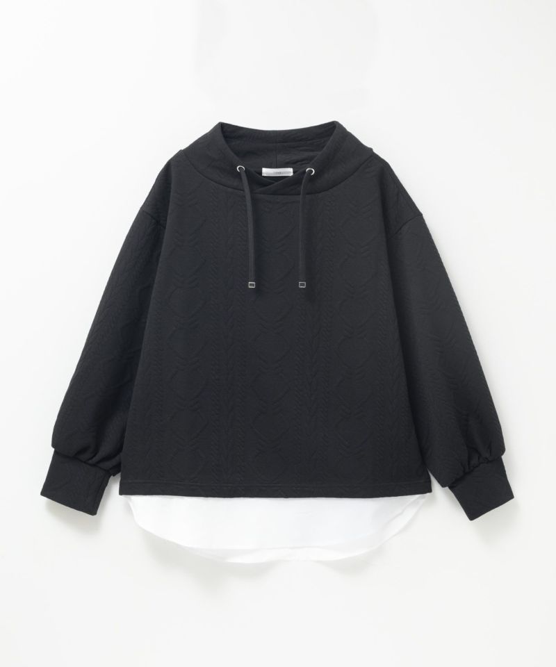 coco 中古 ワック WAAC レディース 半袖シャツ 2(M) 濃紺 ネイビー ハイネック ストライプ 重ね着風 coco 中古 ワック WAAC レディース 半袖シャツ 2(M) 濃紺