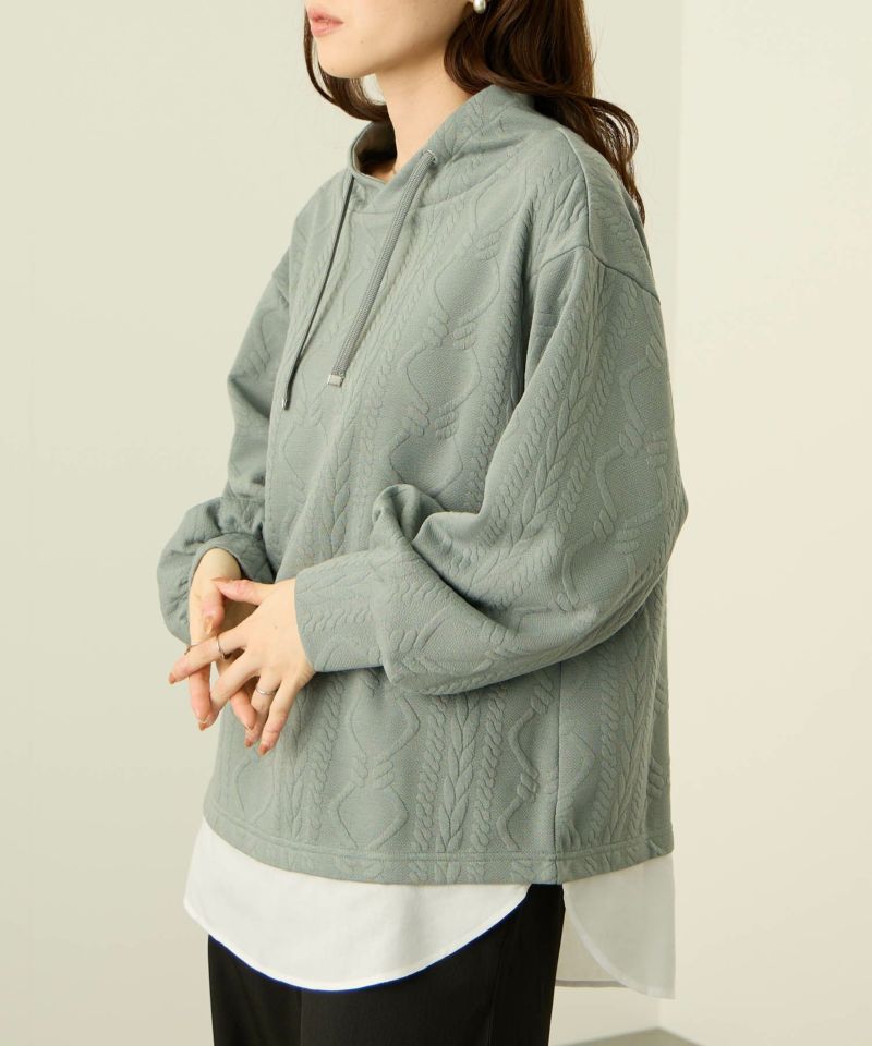 [値下げ]nAvy  時短ジャガードフェイクハイネックプルオーバー レディース商品画像-4