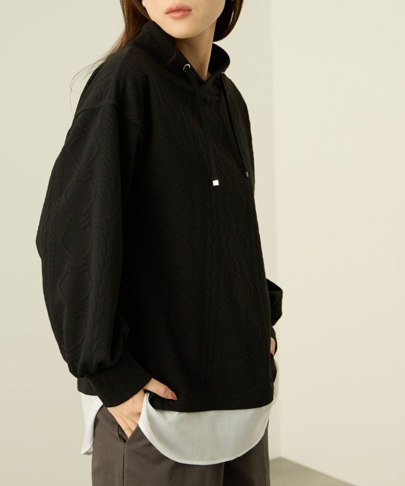 nAvy  時短ジャガードフェイクハイネックプルオーバー レディース商品画像-9