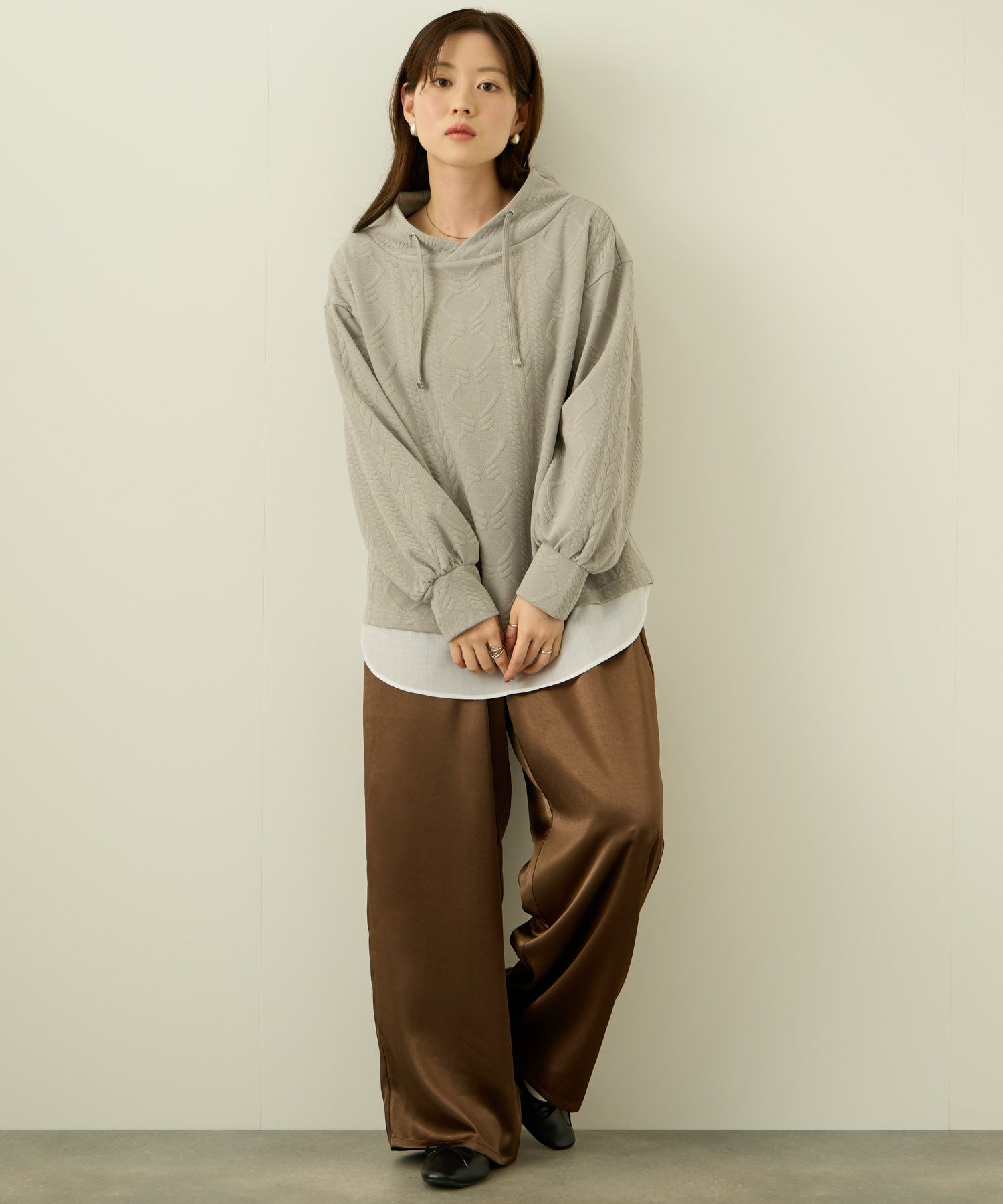 nAvy  時短ジャガードフェイクハイネックプルオーバー レディース商品画像-16