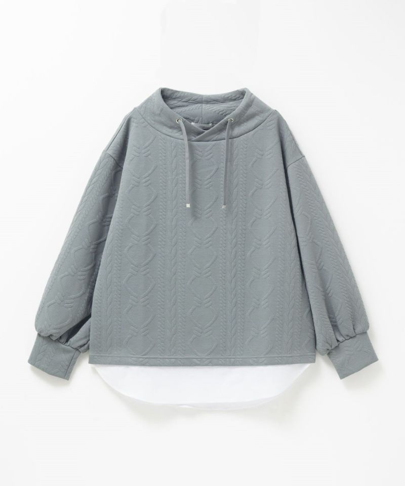 [値下げ]nAvy  時短ジャガードフェイクハイネックプルオーバー レディース商品画像-17