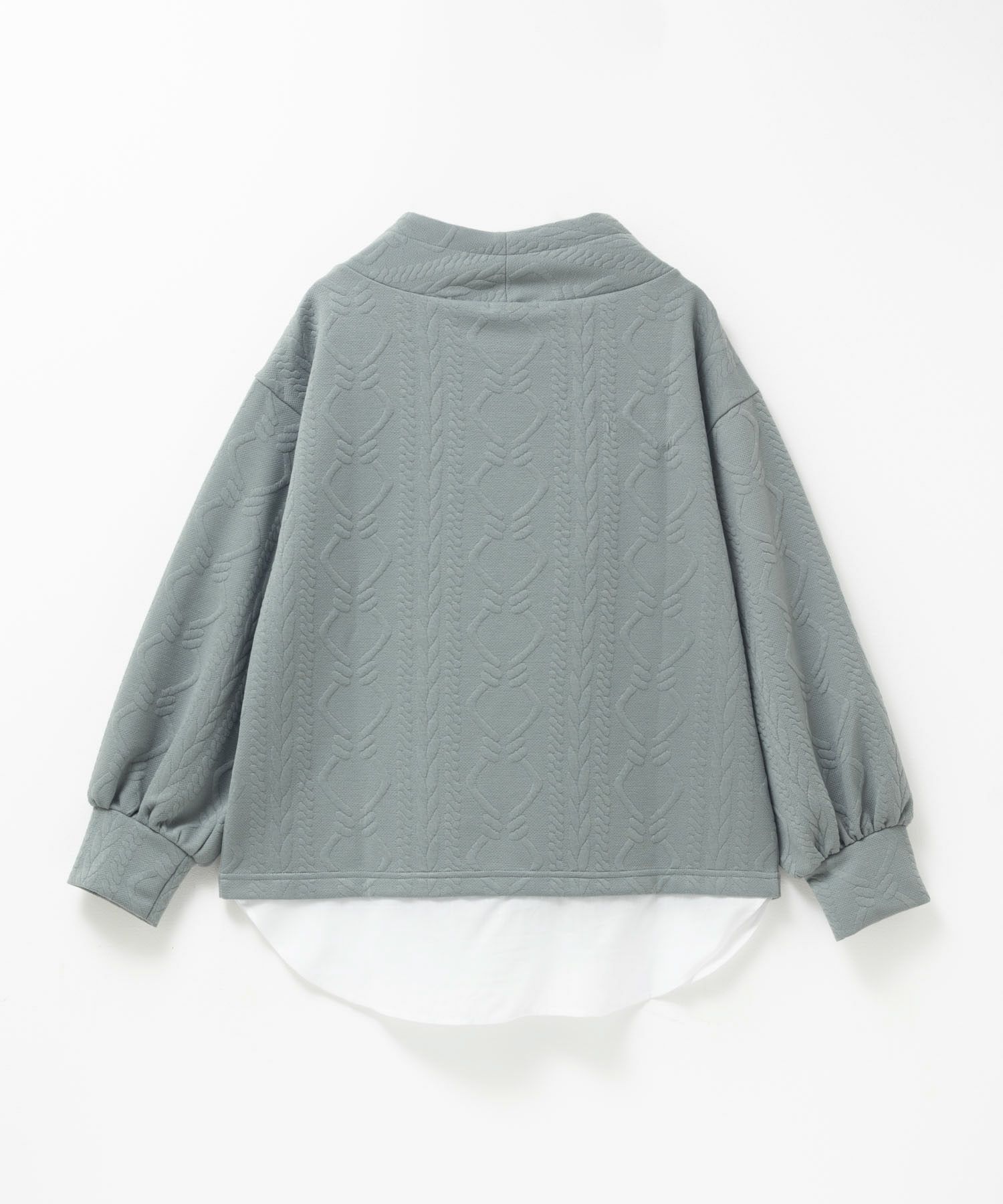 nAvy 時短ジャガードフェイクハイネックプルオーバー レディース