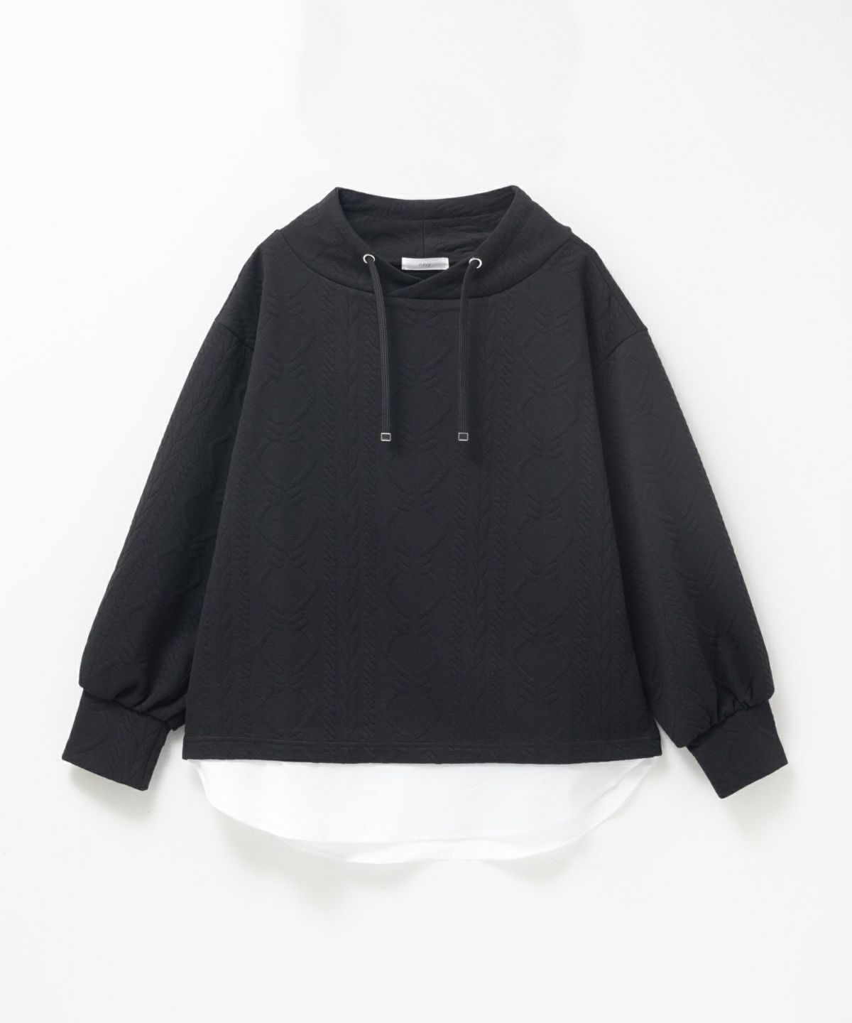 nAvy 時短ジャガードフェイクハイネックプルオーバー レディース