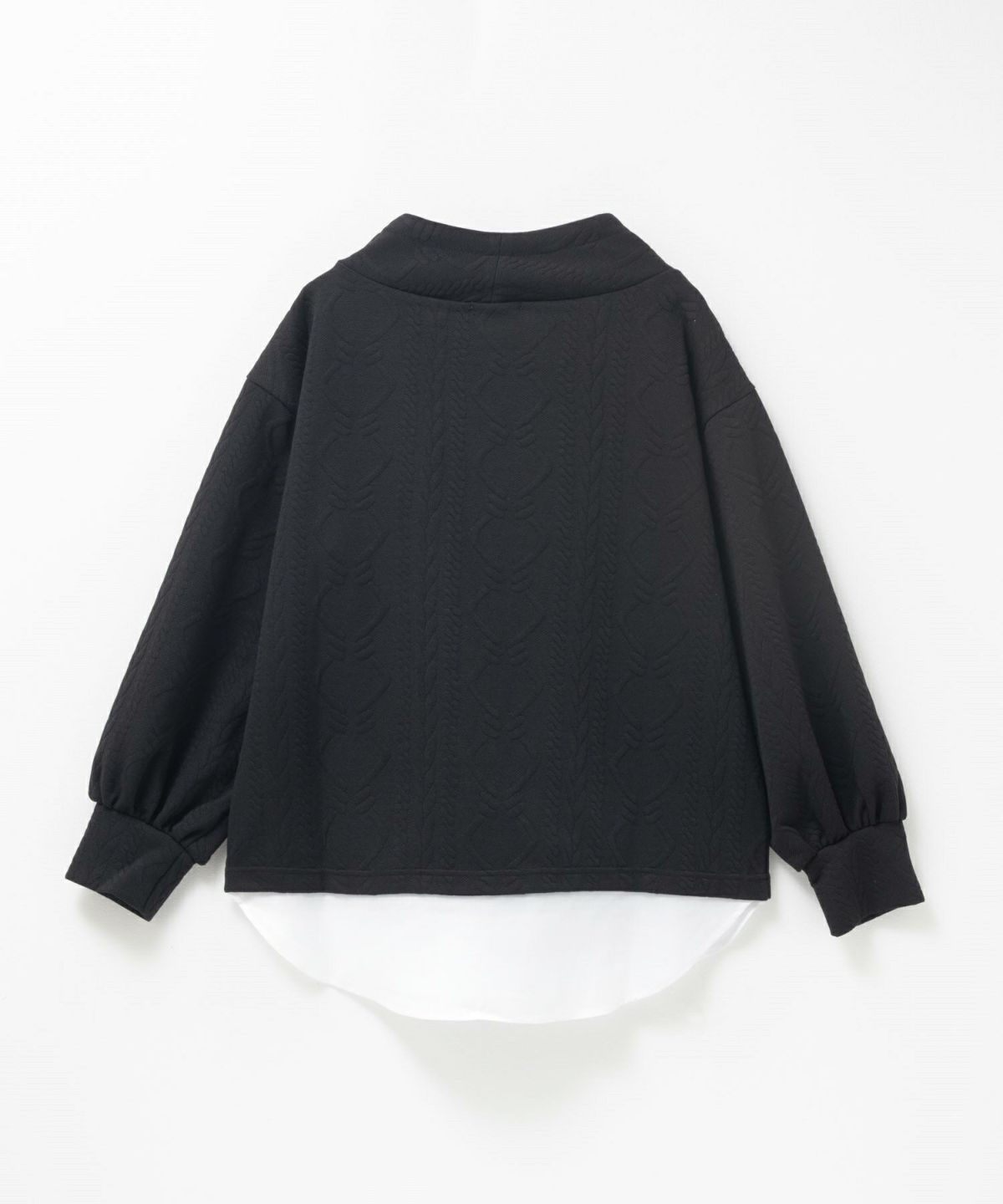 nAvy 時短ジャガードフェイクハイネックプルオーバー レディース