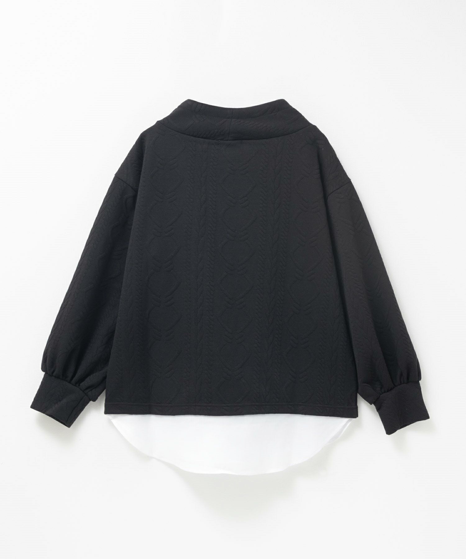 nAvy 時短ジャガードフェイクハイネックプルオーバー レディース