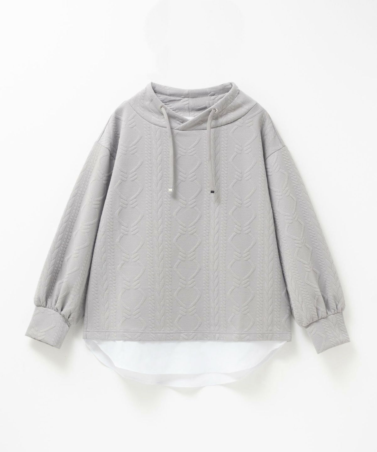 nAvy 時短ジャガードフェイクハイネックプルオーバー レディース