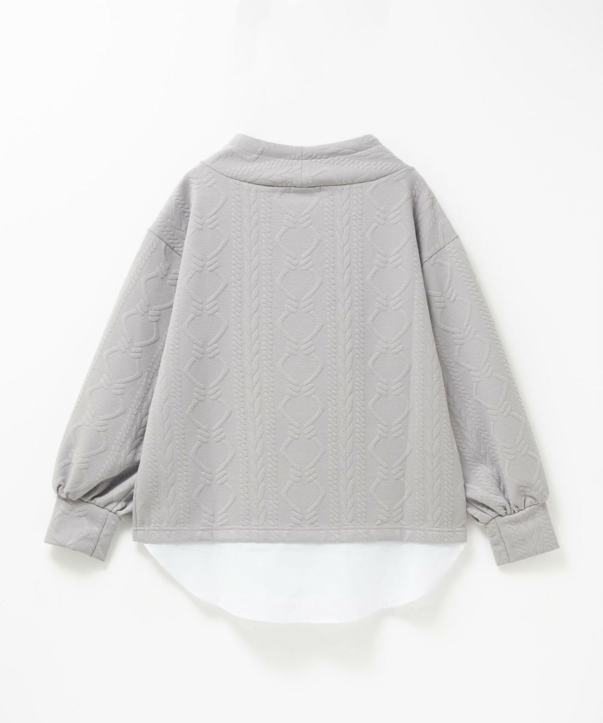 nAvy 時短ジャガードフェイクハイネックプルオーバー レディース