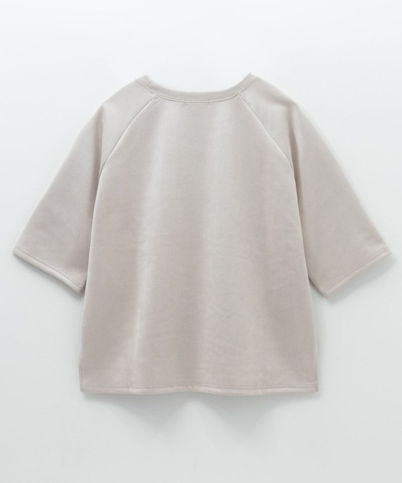 nAvy フェイクスエード7分袖Tシャツ レディース メール便 対応商品商品画像-4