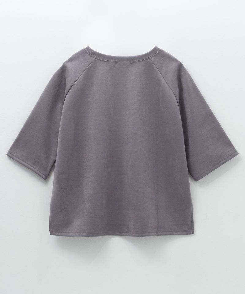 nAvy  フェイクスエード7分袖Tシャツ レディース メール便 対応商品商品画像-6