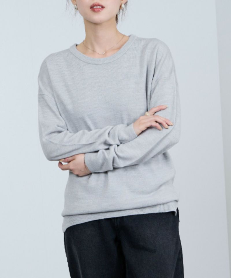 nAvy カシミヤタッチニット クルーネック レディース商品画像-1