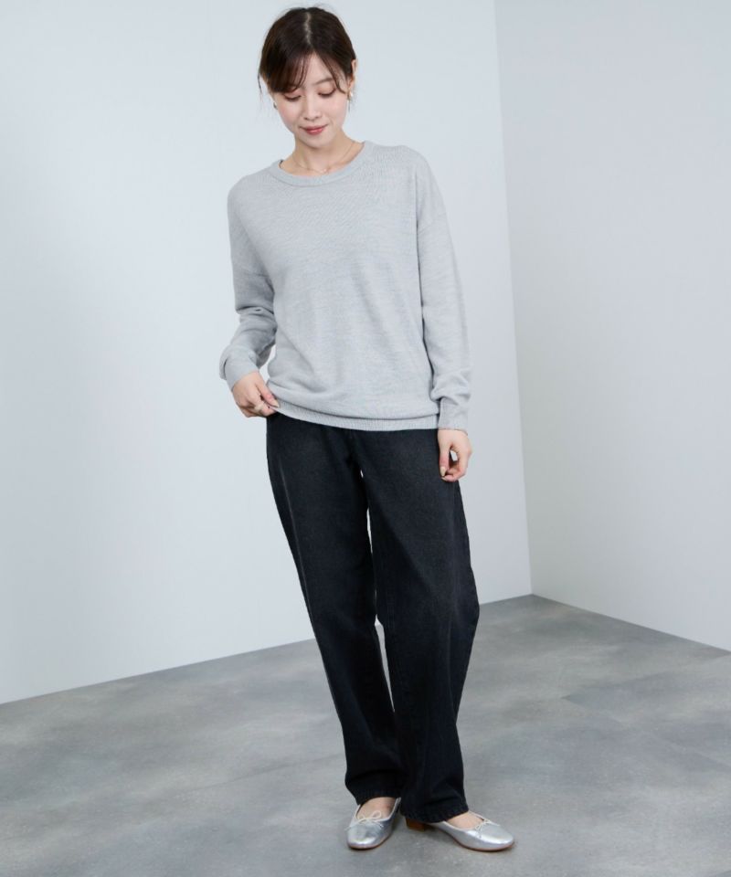 nAvy カシミヤタッチニット クルーネック レディース商品画像-6