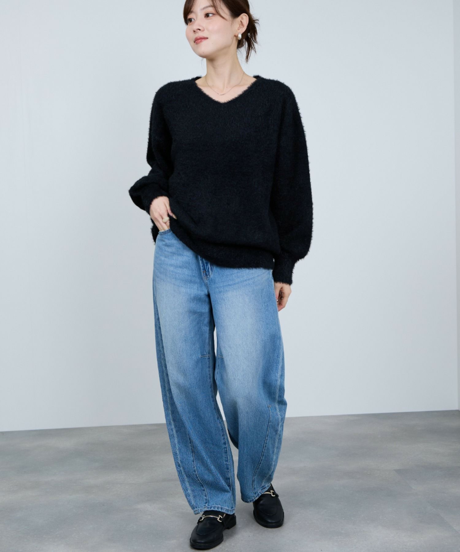 [さらに50%OFF]nAvy  フェザーVネックプルオーバー レディース商品サムネイル-7