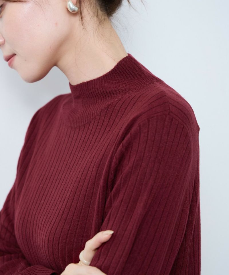 nAvy カシミヤタッチニット リブハイネック レディース商品画像-1