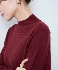 nAvy カシミヤタッチニット リブハイネック レディース