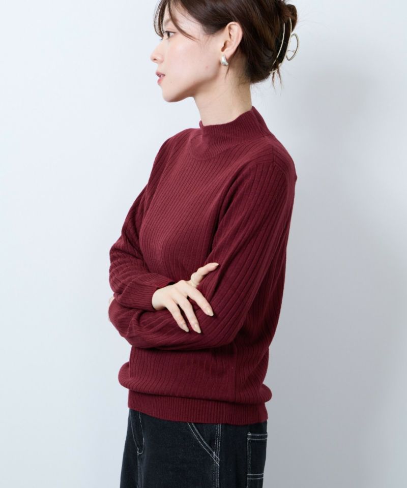 nAvy カシミヤタッチニット リブハイネック レディース商品画像-8