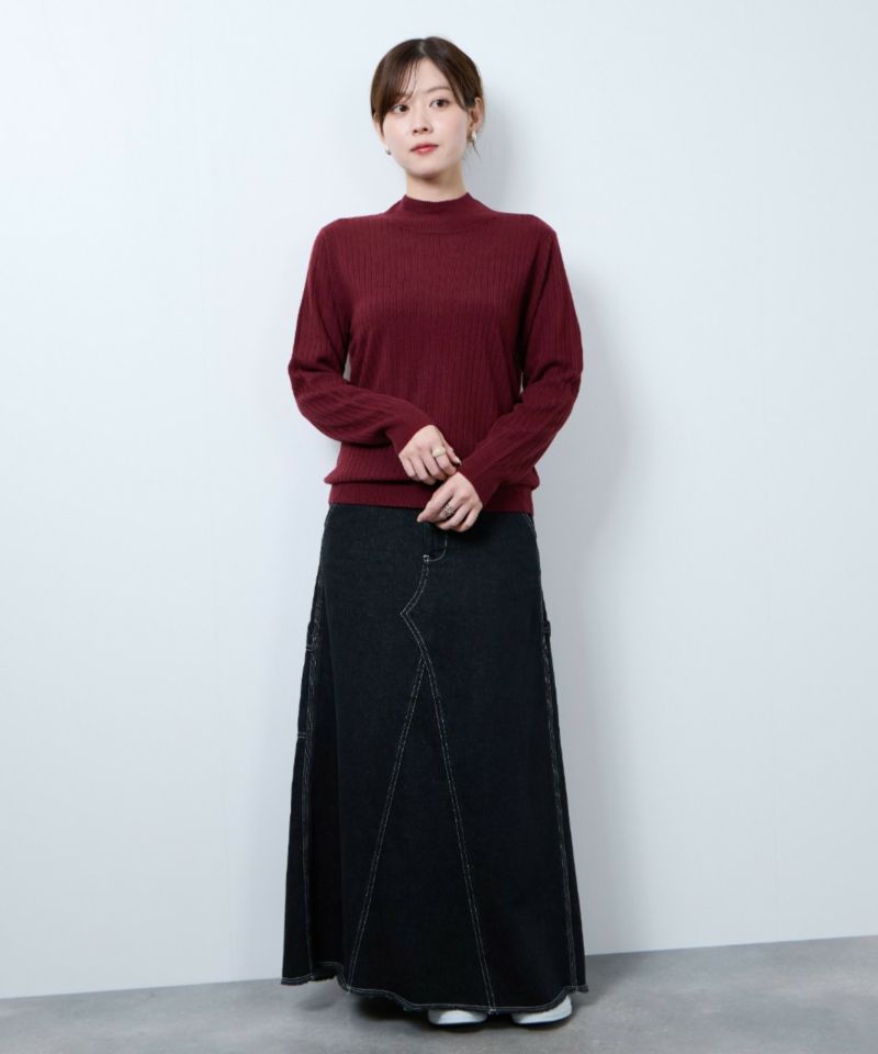 nAvy カシミヤタッチニット リブハイネック レディース商品画像-10