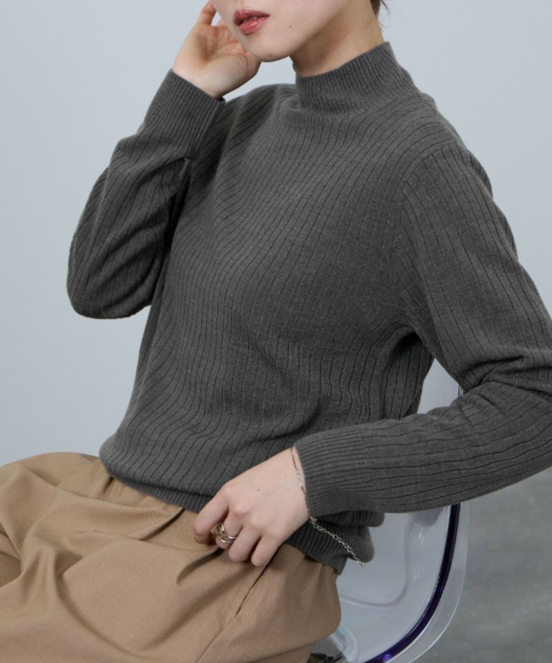 nAvy カシミヤタッチニット リブハイネック レディース商品画像-11