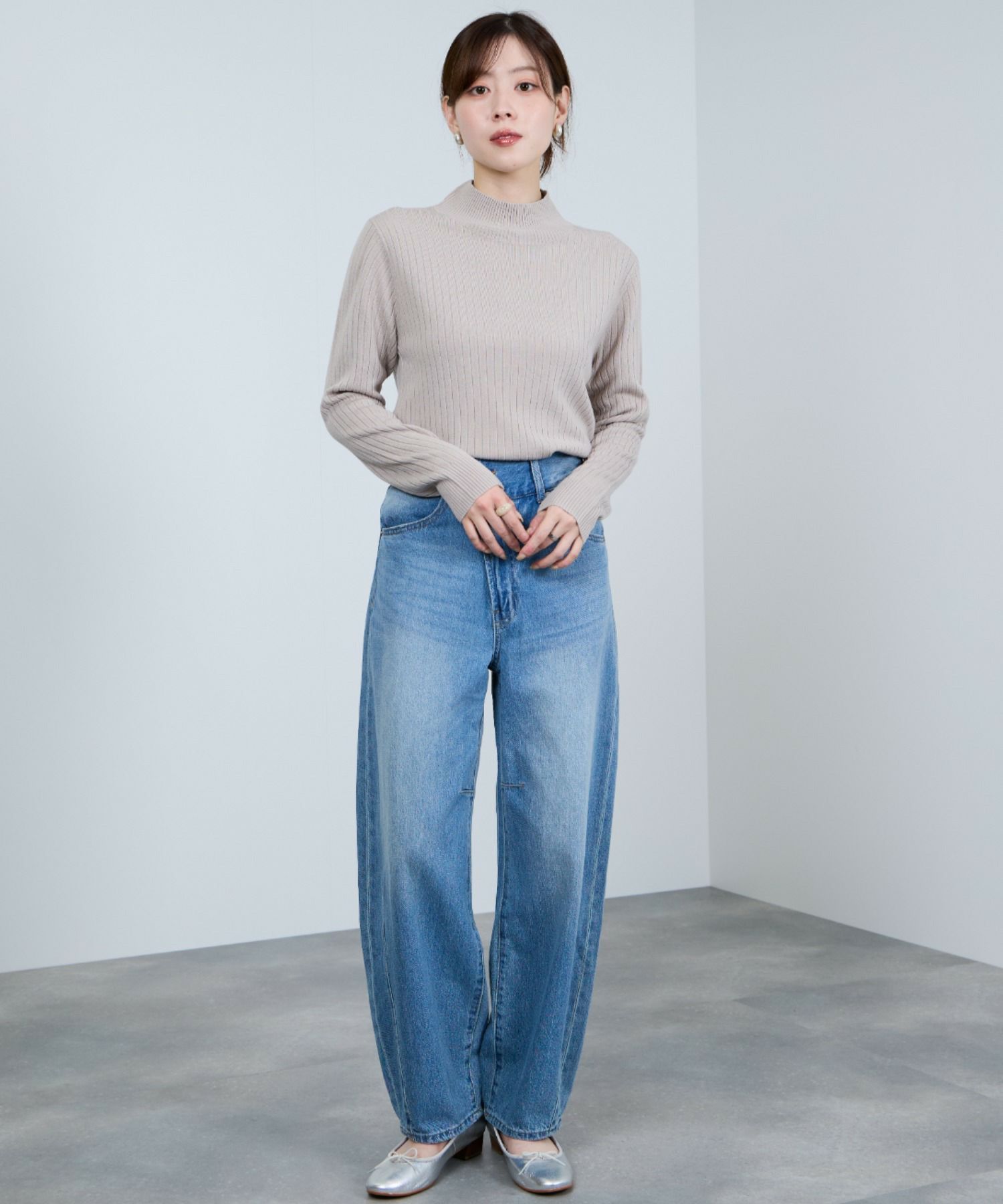 nAvy カシミヤタッチニット リブハイネック レディース商品サムネイル-14