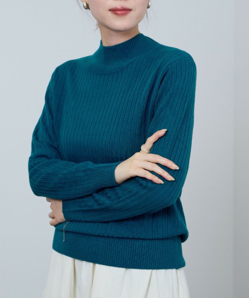 nAvy カシミヤタッチニット リブハイネック レディース商品画像-17