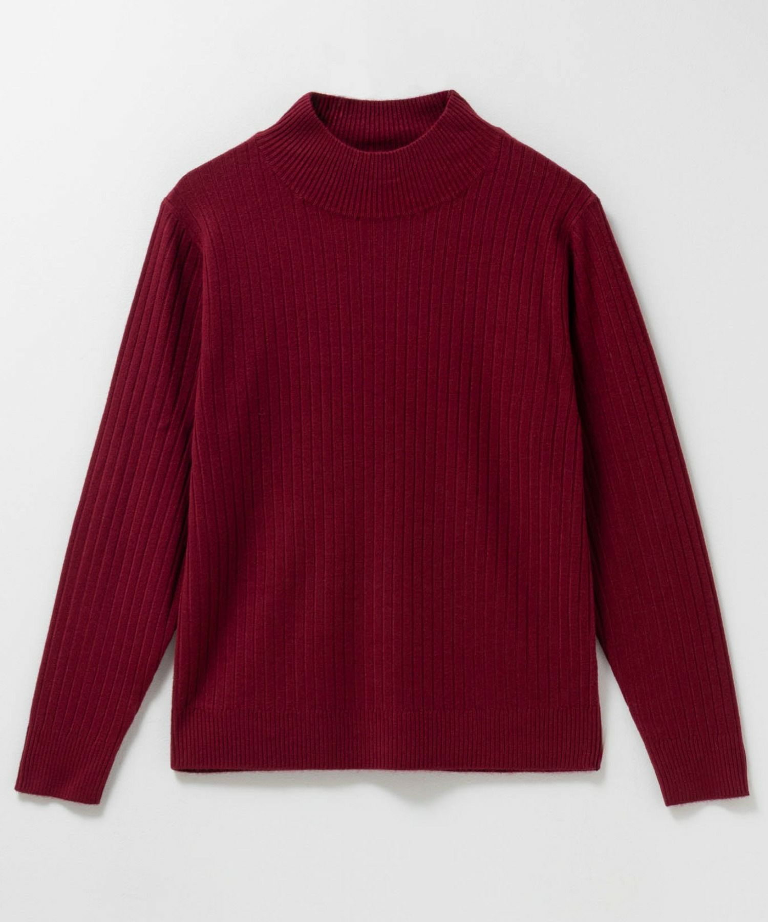 nAvy カシミヤタッチニット リブハイネック レディース