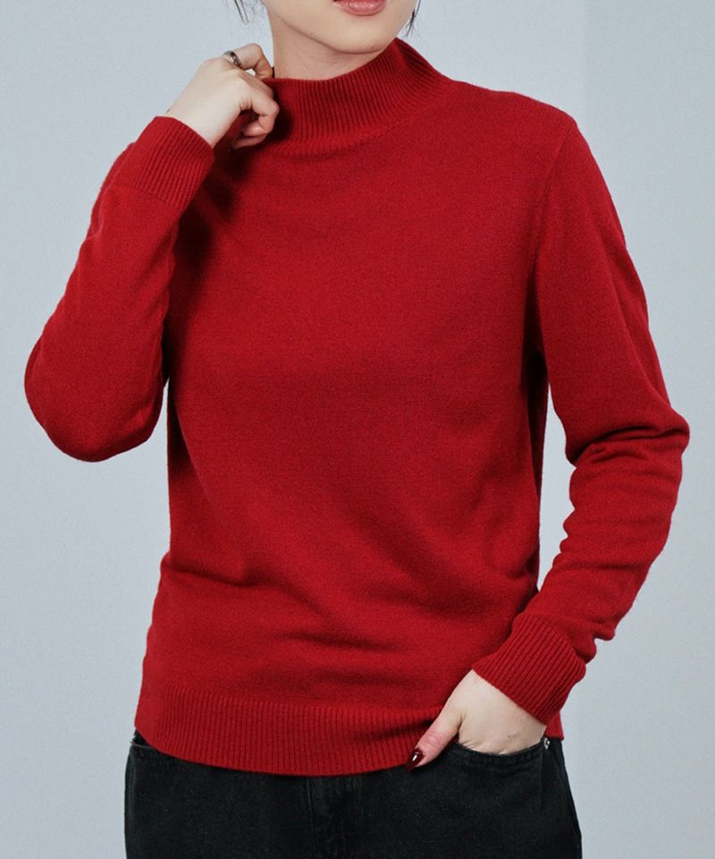 nAvy カシミヤタッチニット ハイネック レディース商品画像-1