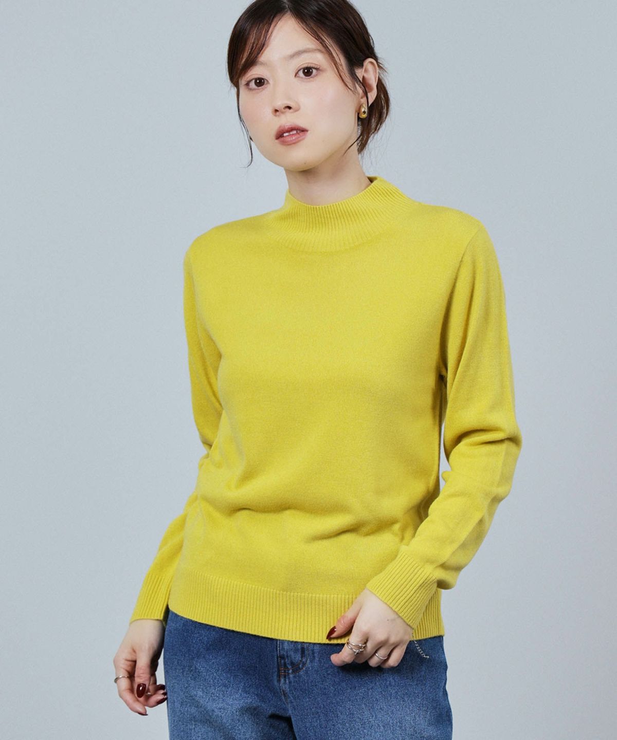 nAvy カシミヤタッチニット ハイネック レディース