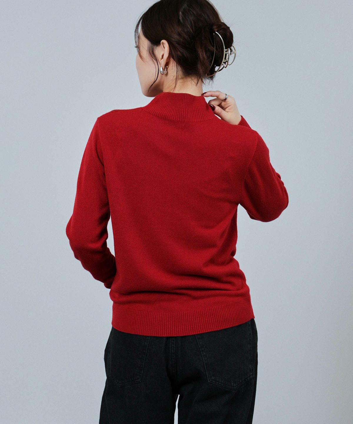 nAvy カシミヤタッチニット ハイネック レディース