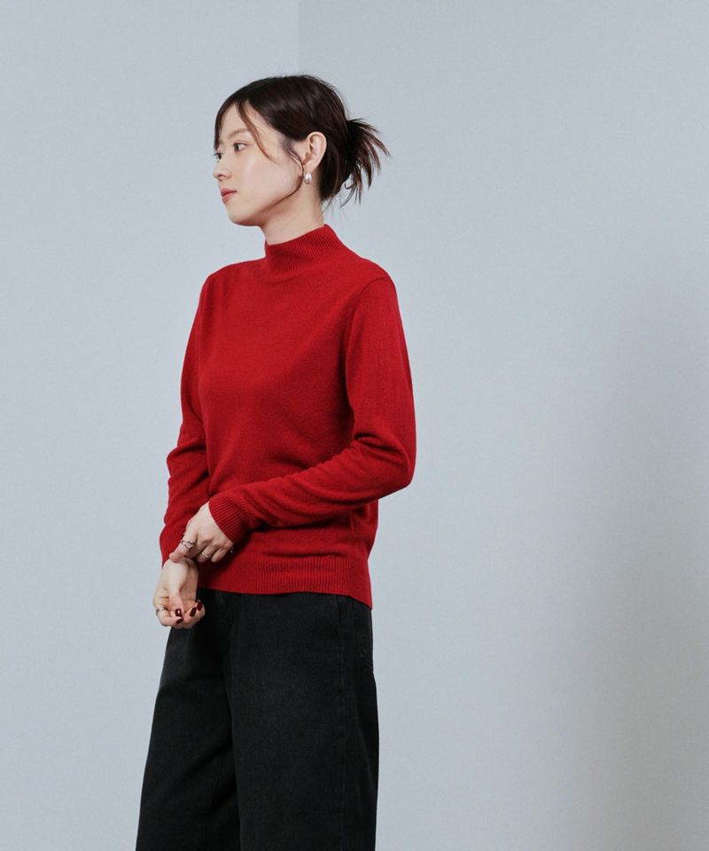 [さらに50%OFF]nAvy カシミヤタッチニット ハイネック レディース商品画像-9