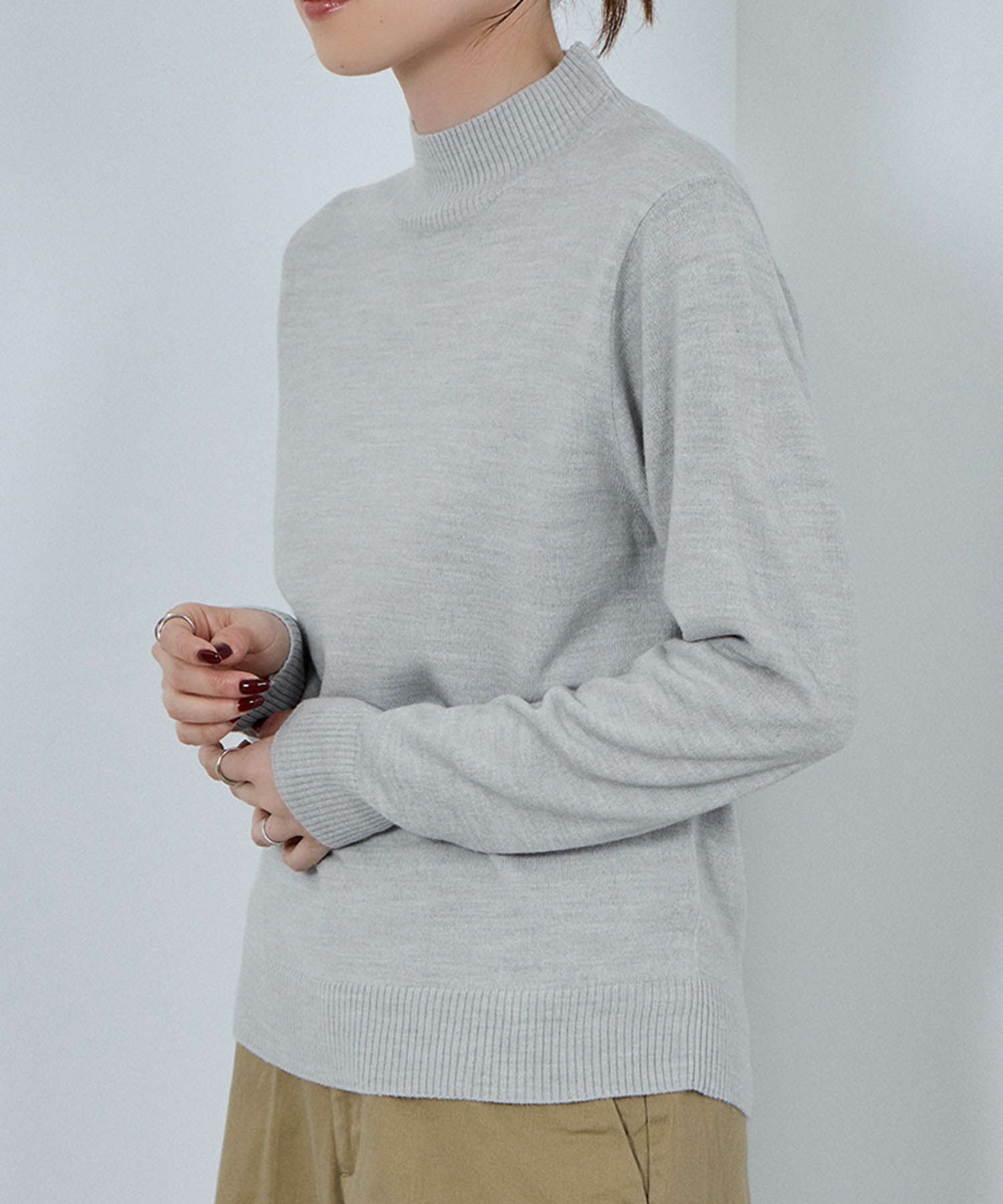 [さらに50%OFF]nAvy カシミヤタッチニット ハイネック レディース商品サムネイル-12