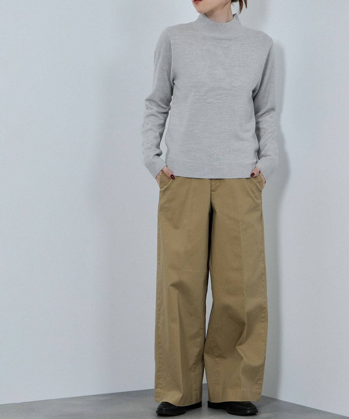 nAvy カシミヤタッチニット ハイネック レディース