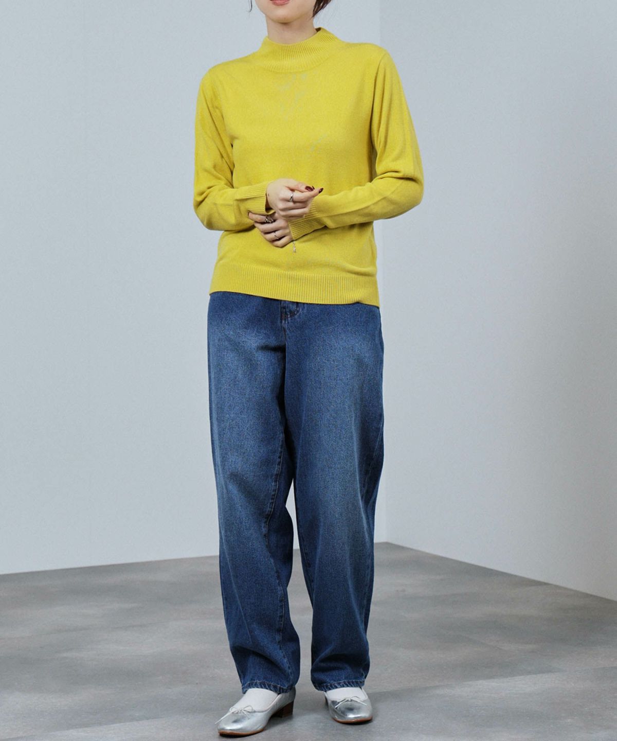 nAvy カシミヤタッチニット ハイネック レディース