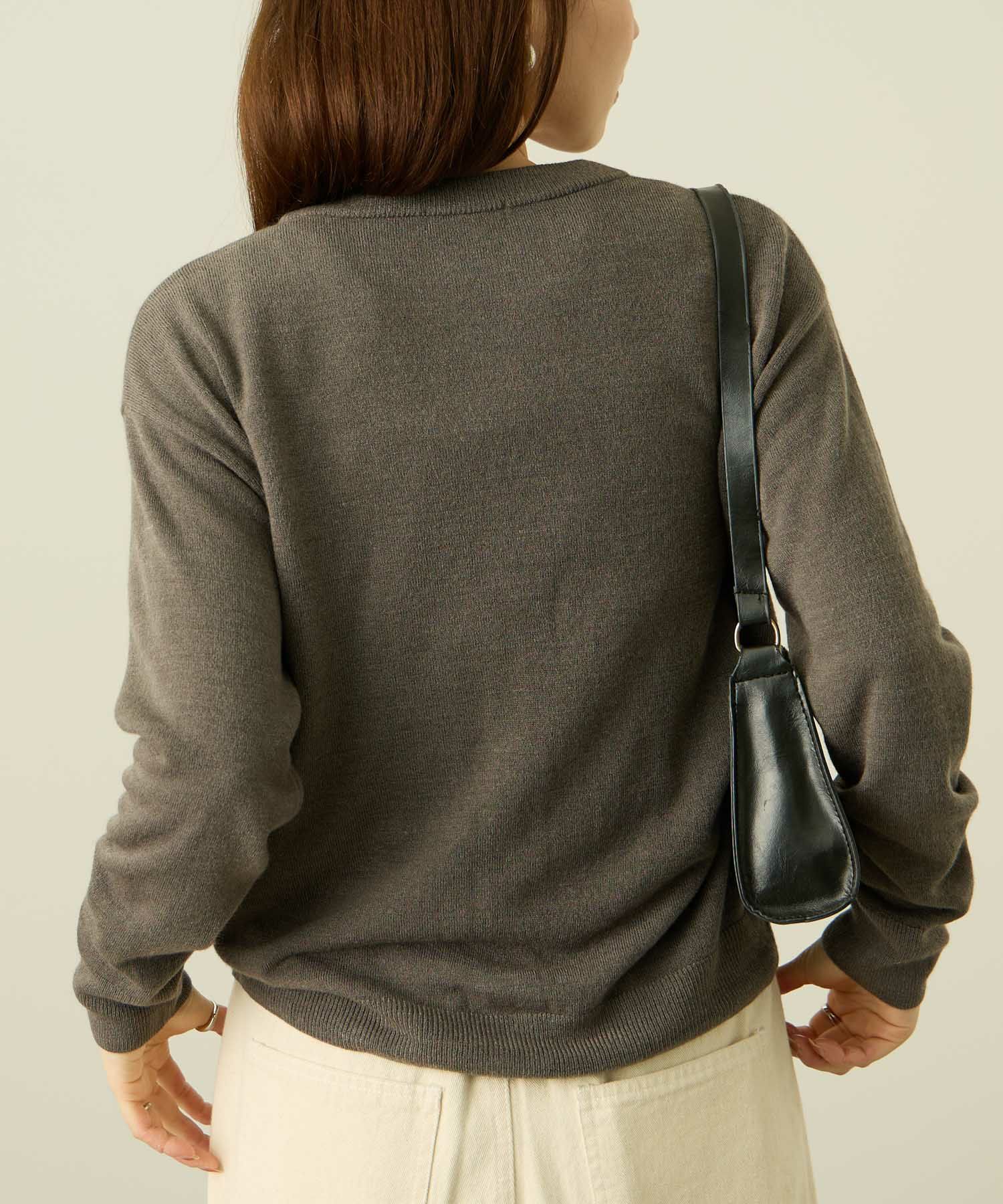 [さらに50%OFF]nAvy カシミヤタッチニット Vネックカーディガン レディース商品画像-5