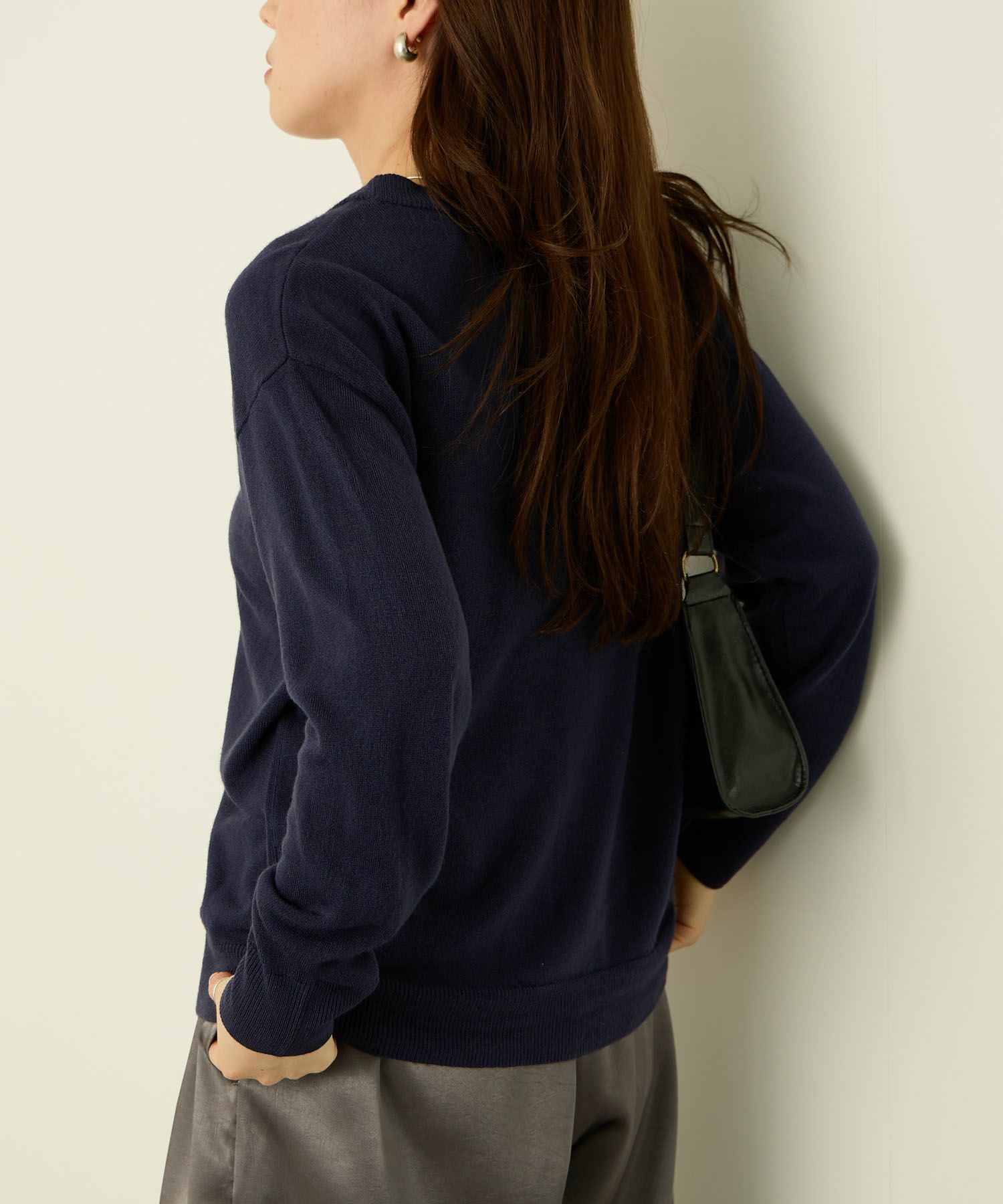 nAvy カシミヤタッチニット Vネックカーディガン レディース商品画像-14