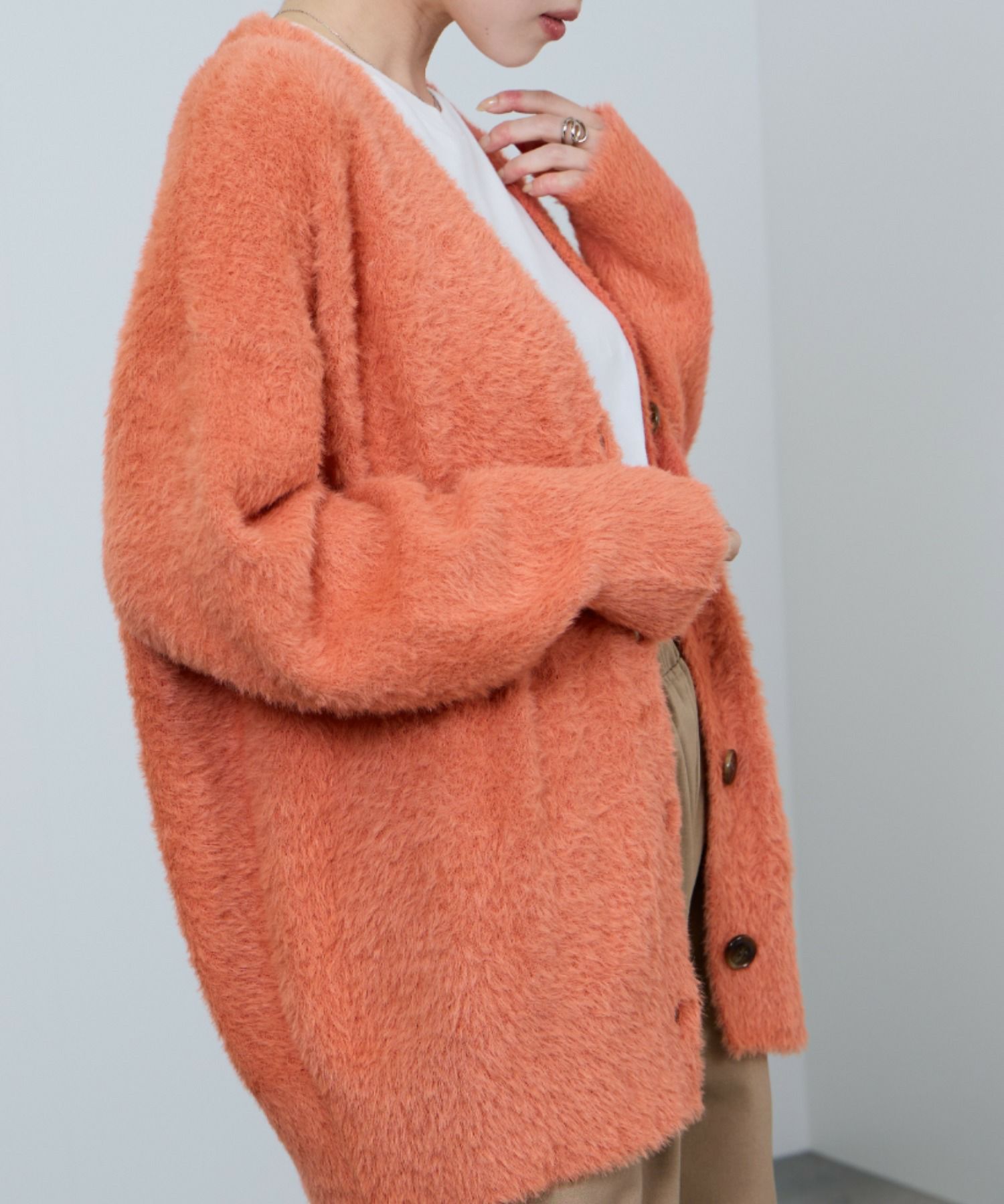 [さらに50%OFF]nAvy  フェザーロングカーディガン レディース商品画像-4