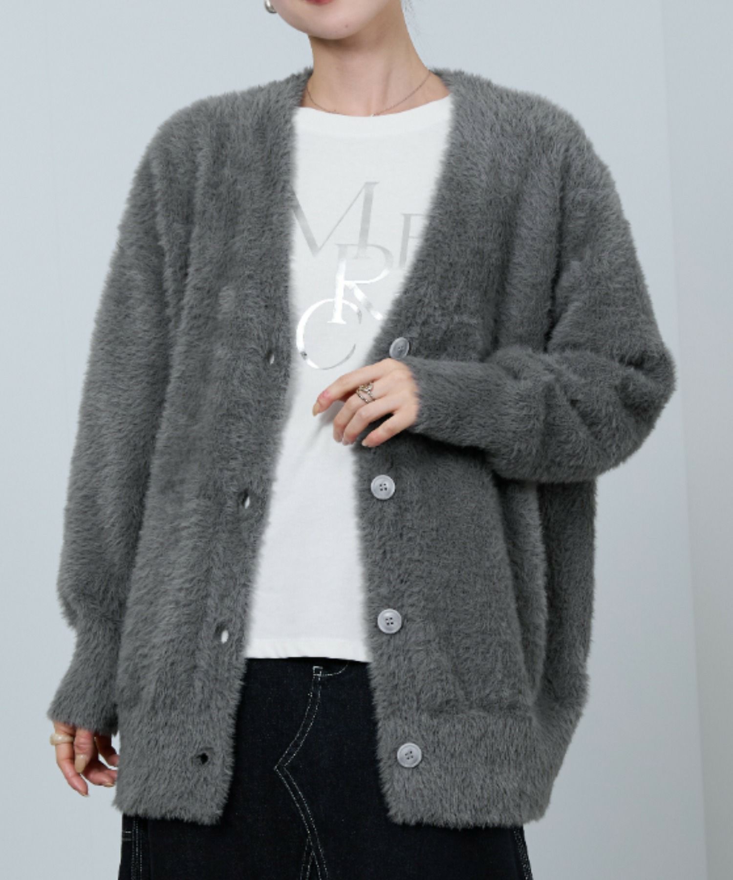 [さらに50%OFF]nAvy  フェザーロングカーディガン レディース商品画像-5