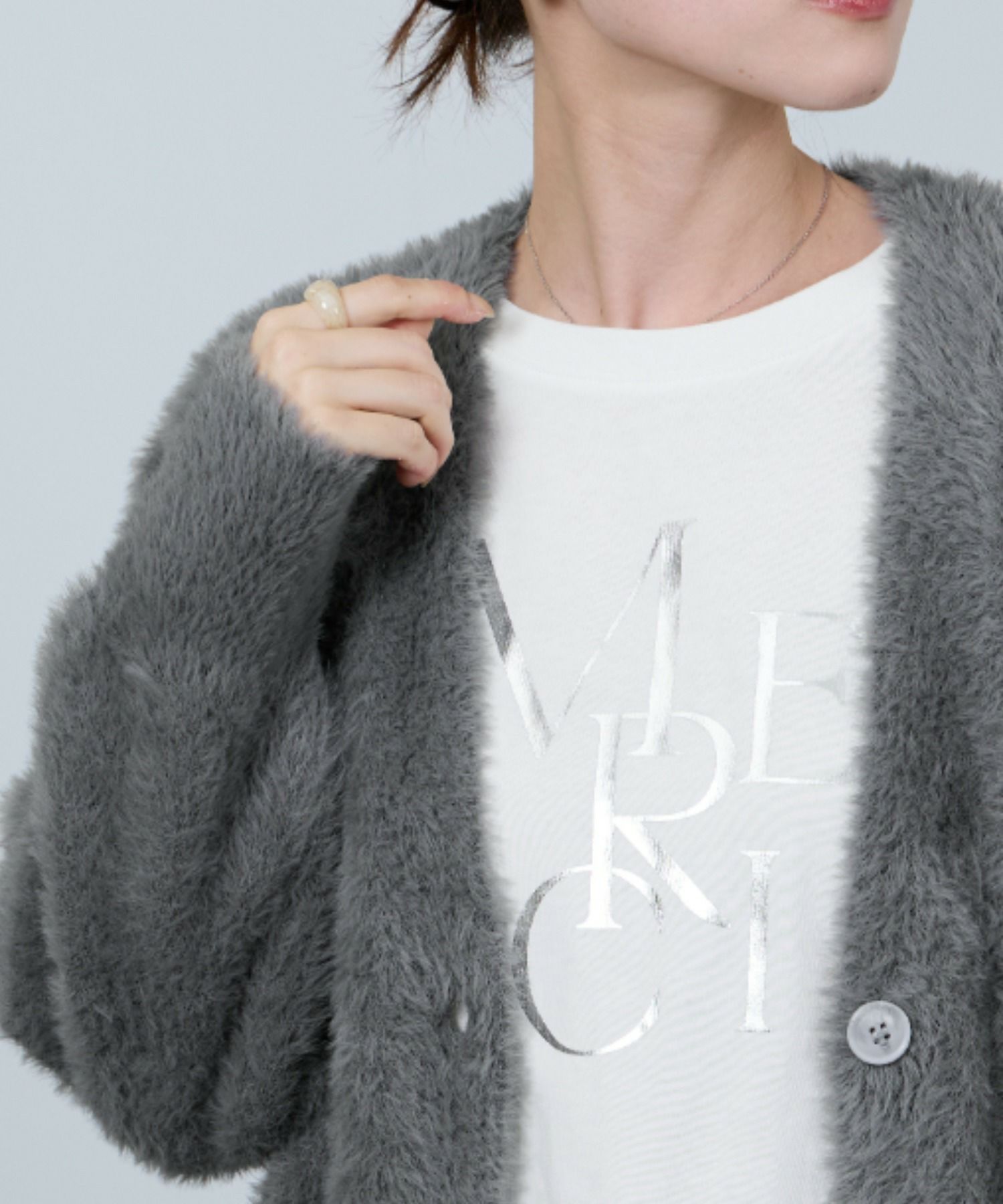 [さらに50%OFF]nAvy  フェザーロングカーディガン レディース商品サムネイル-7