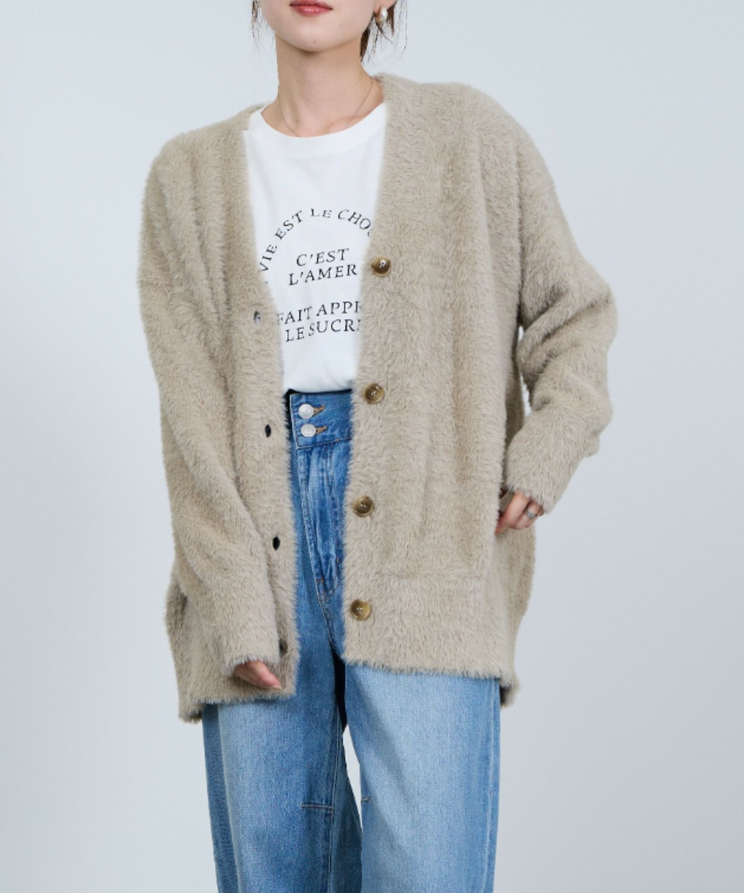 [値下げ]nAvy  フェザーロングカーディガン レディース商品画像-11