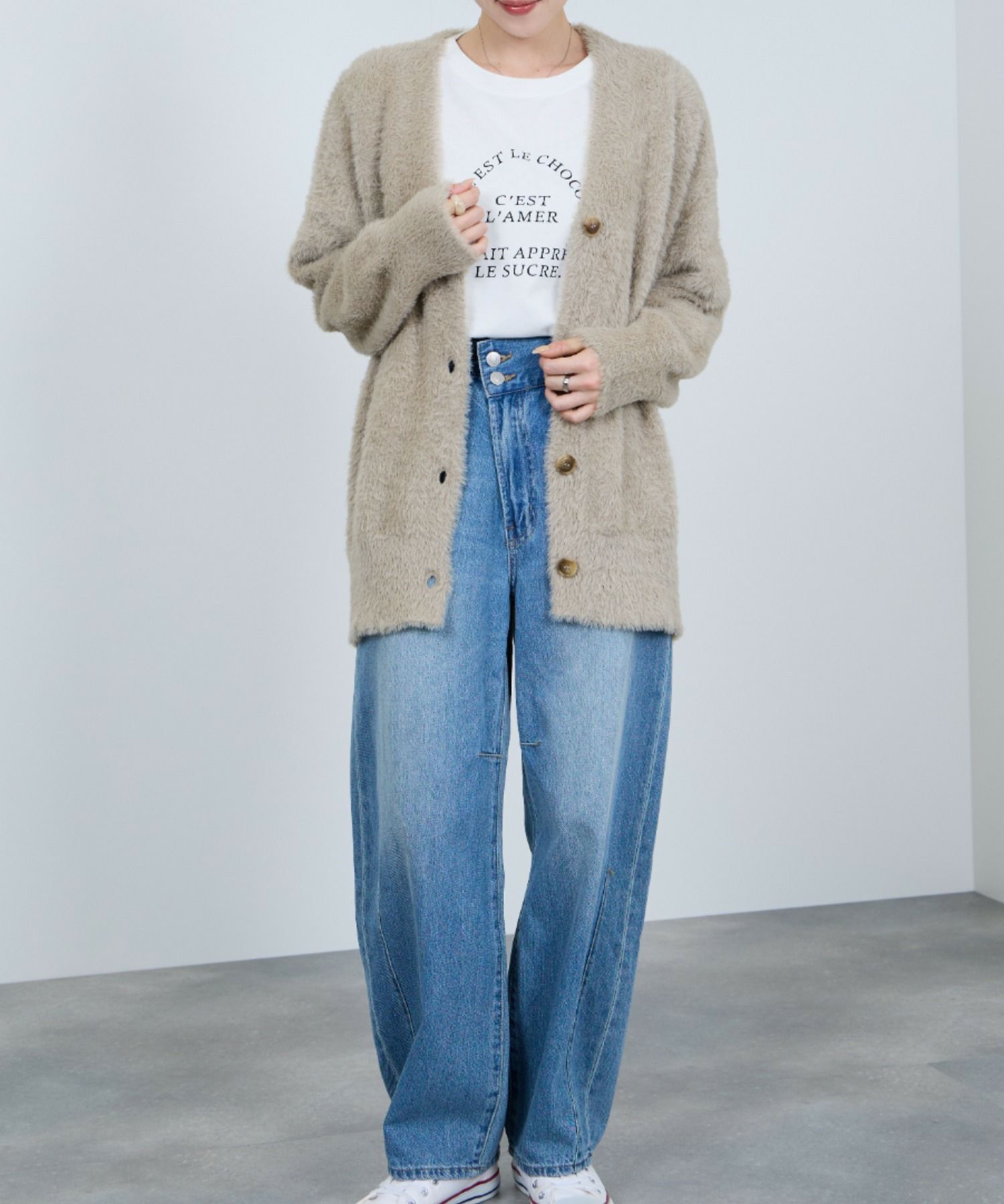 [さらに50%OFF]nAvy  フェザーロングカーディガン レディース商品画像-12