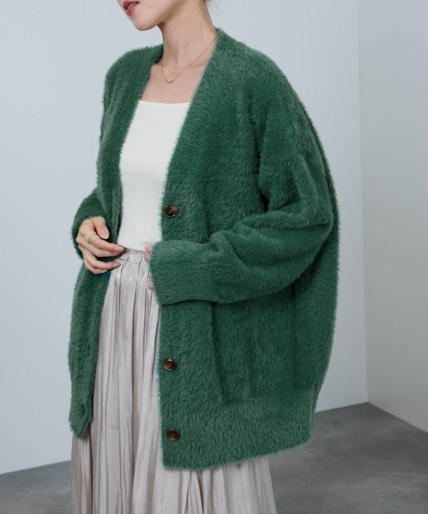 [さらに50%OFF]nAvy  フェザーロングカーディガン レディース商品画像-14