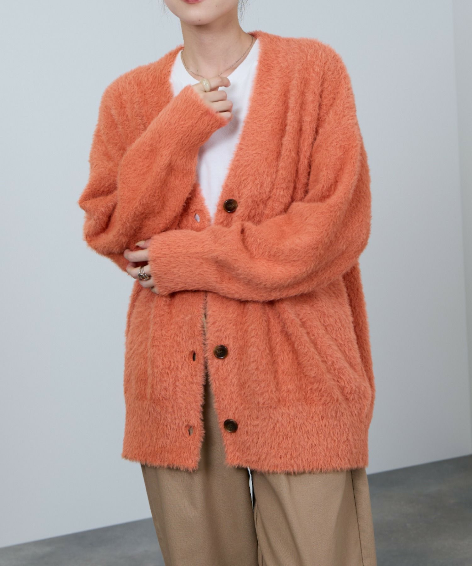 [さらに50%OFF]nAvy  フェザーロングカーディガン レディース商品画像-16