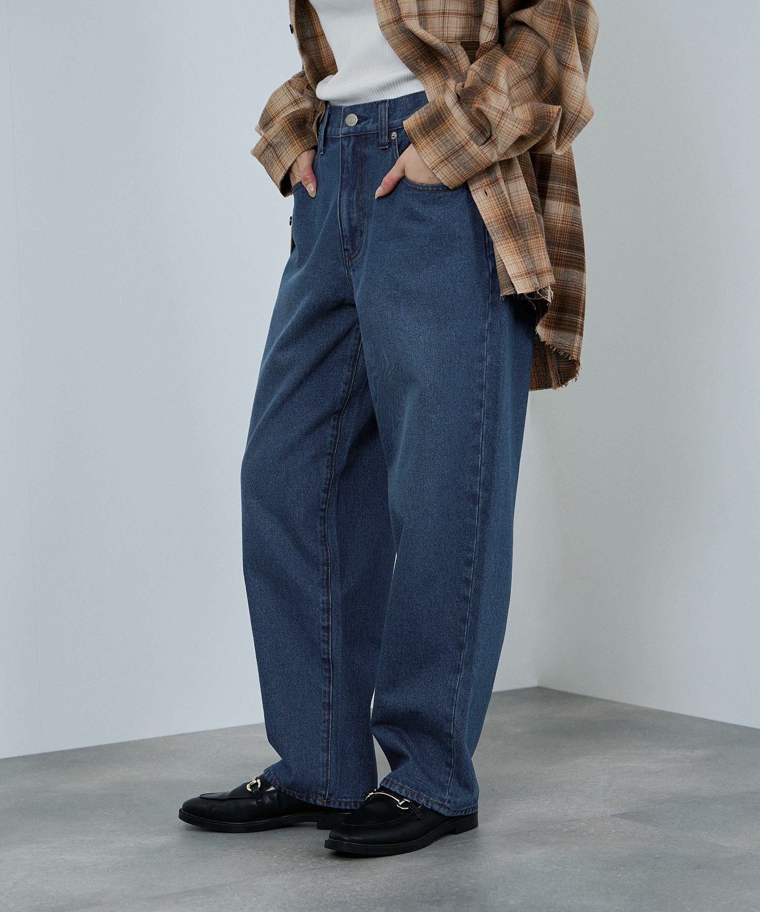 nAvy  毎日はきたくなるデニム「マイデニ」 ルーズテーパード レディース商品画像-15