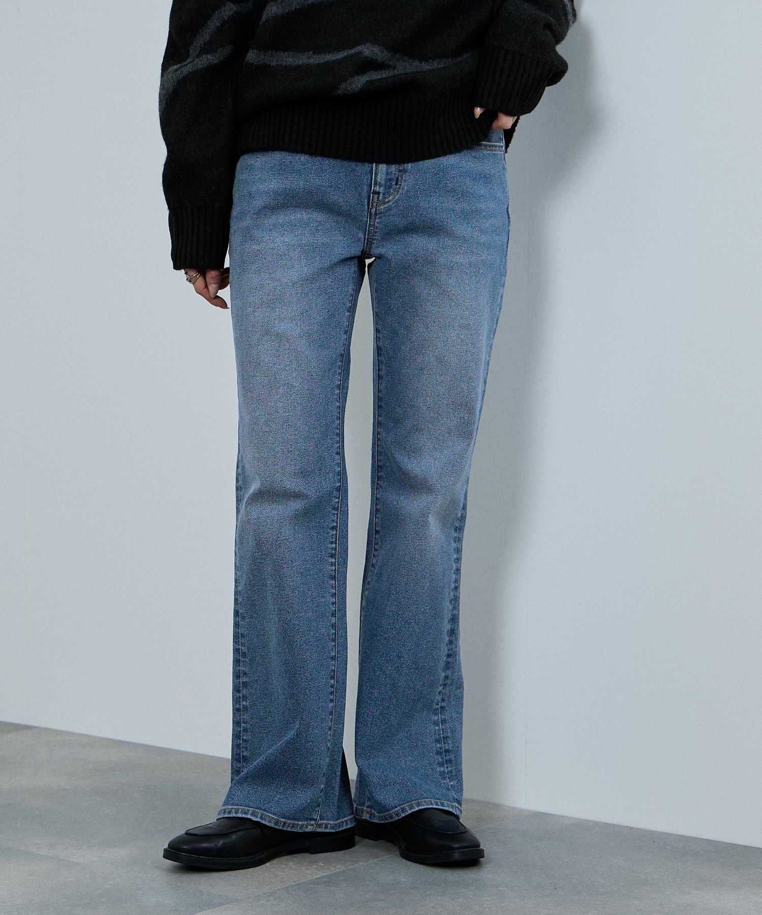 nAvy 毎日はきたくなるデニム「マイデニ」 フレアパンツ レディース