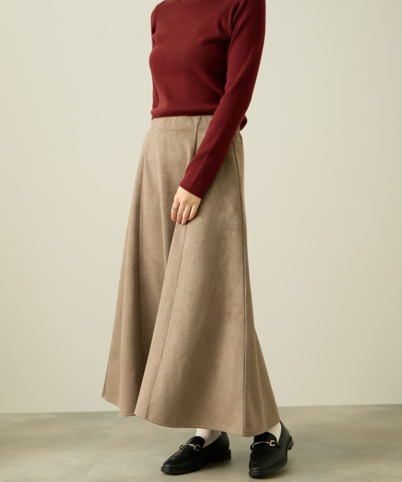 nAvy  フェイクスエードフレアスカート レディース商品画像-1