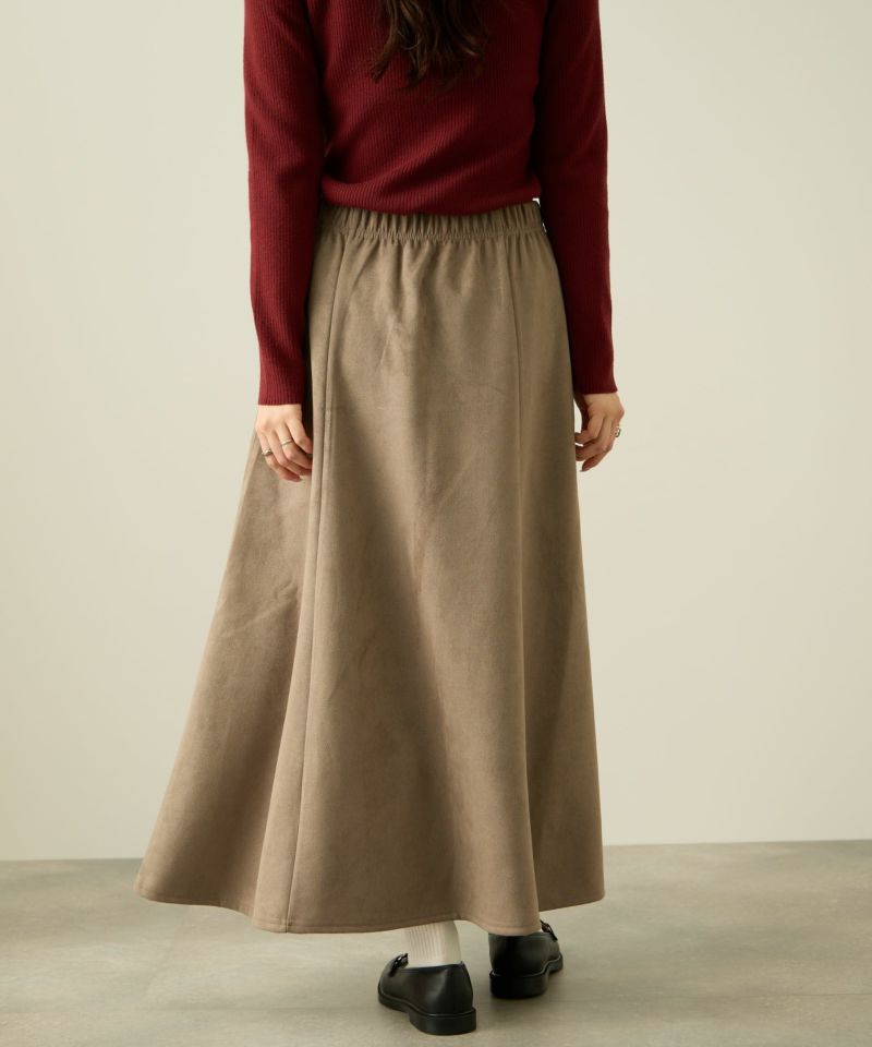 nAvy フェイクスエードフレアスカート レディース商品画像-4