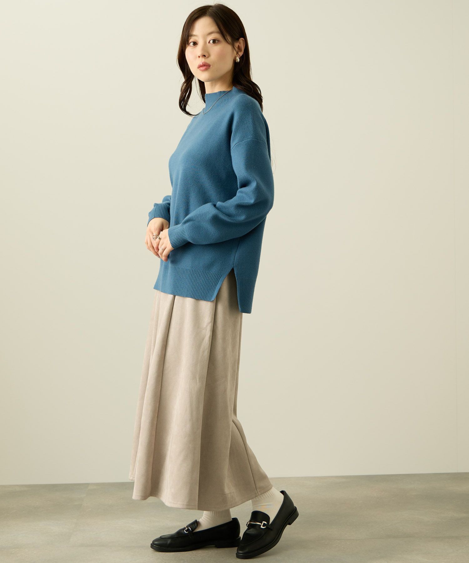 nAvy  フェイクスエードフレアスカート レディース商品画像-9