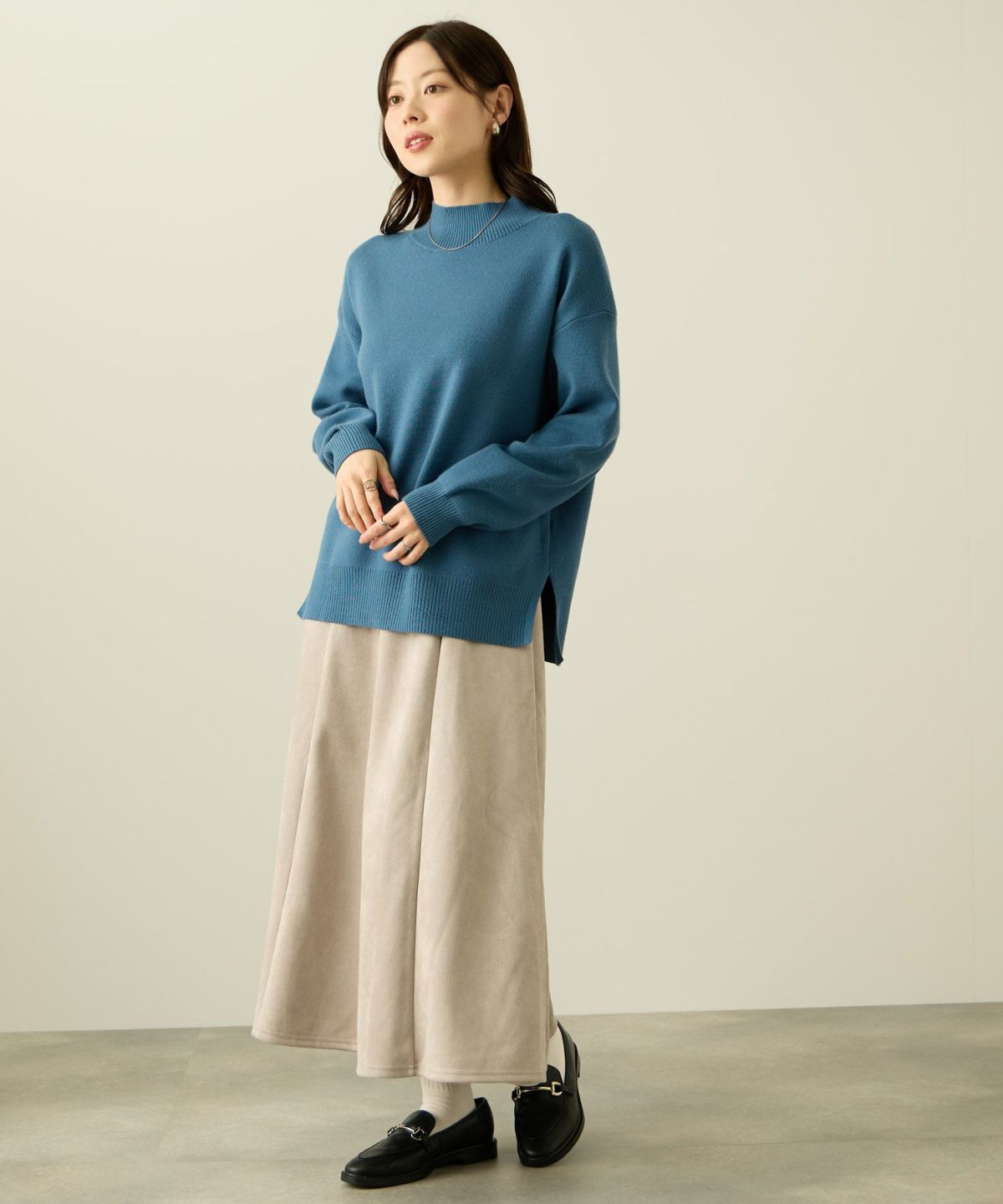 nAvy フェイクスエードフレアスカート レディース